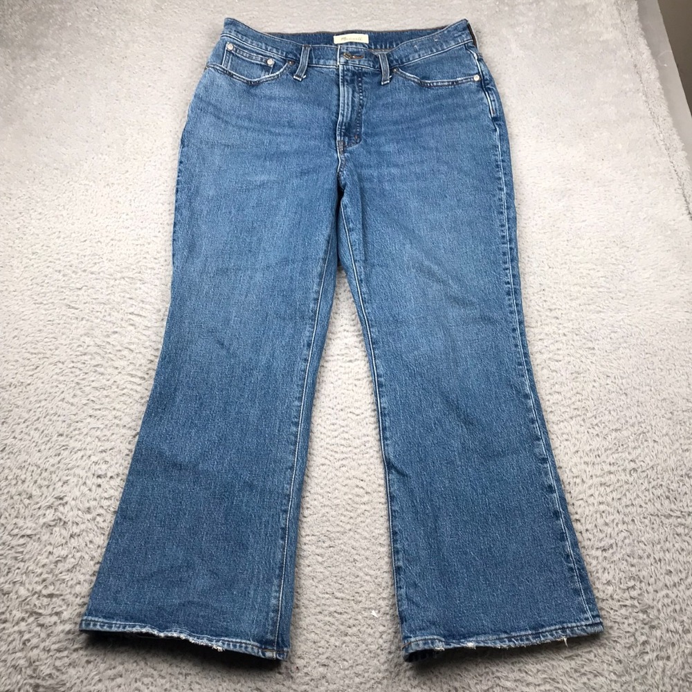 Madewell‎ Perfect Vintage Flare Crop Jeans Womens 31 (34x27) High Rise Stretch